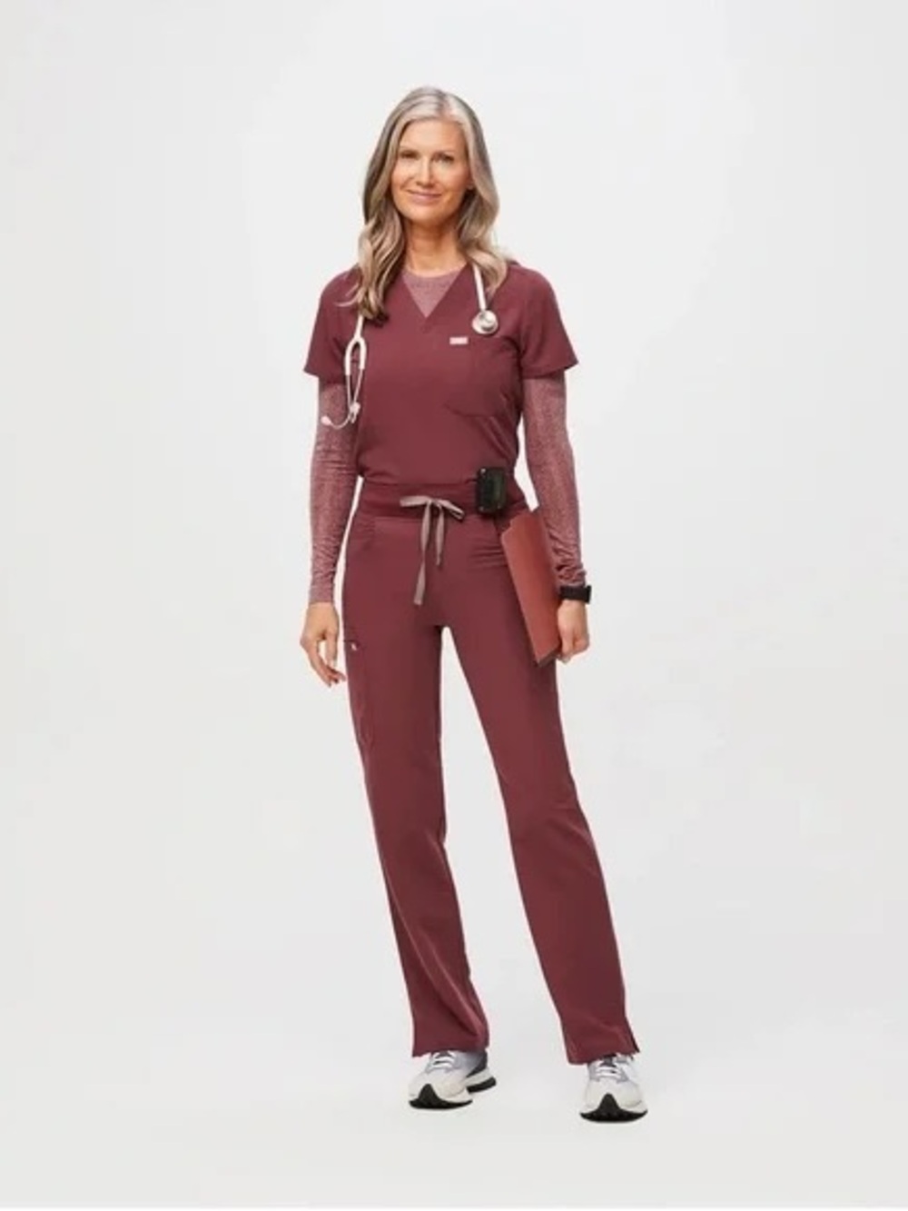 Figs Women's Maroon Track Pants & Joggers